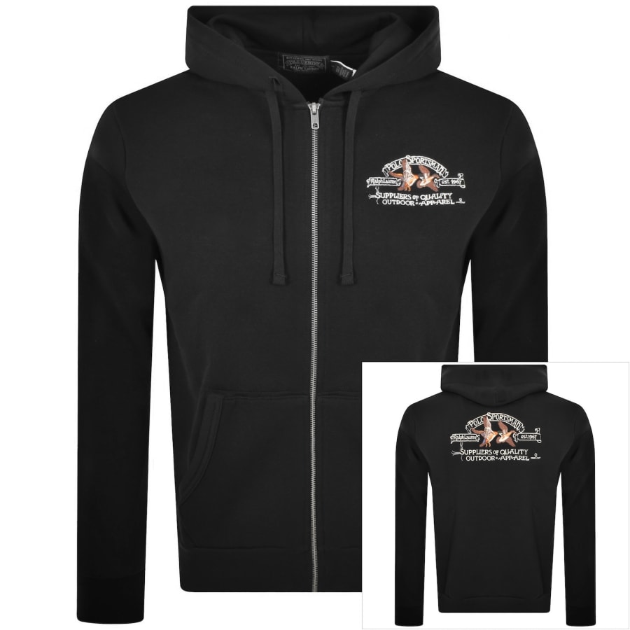 Ralph Lauren Full Zip Hoodie Black | Mainline Menswear us